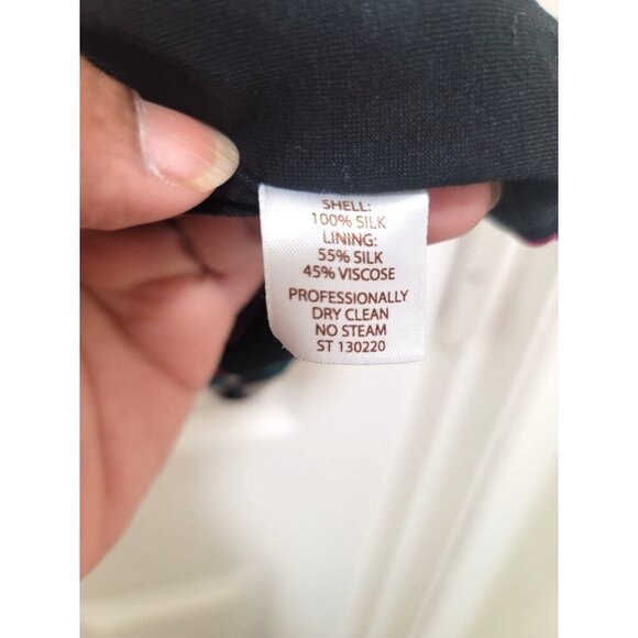 Tesori Womens Multicolor Floral Print Drape V-Neck Silky Top Size XL - Picture 9 of 11